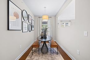 Mooresville apartment for rent - A dining room with a round table and chairs.