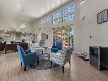 Chandler apartment for rent - a living room with furniture and a fireplace