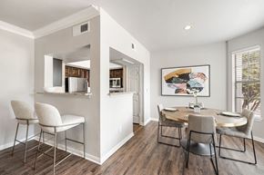 Fort Worth apartment for rent - A dining room with a table and chairs.