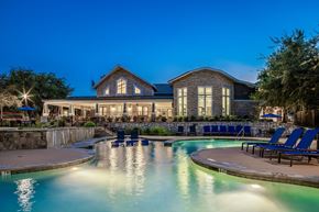 Cedar Park apartment for rent - the swimming pool at night at the resort at governors crossing