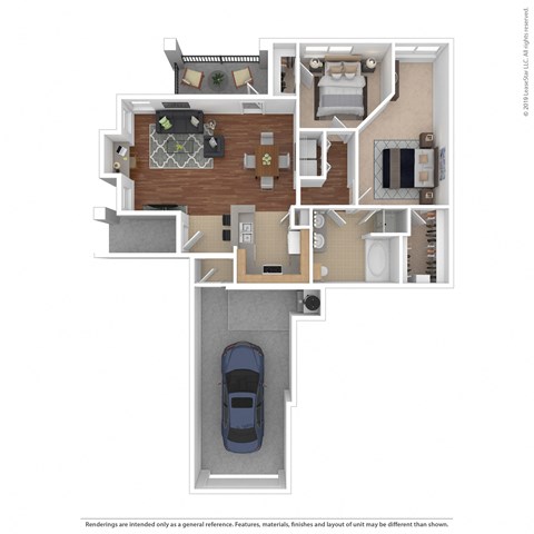 Floor plan for 2 beds, 1 bath, 1200 sqft