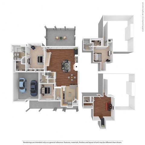 Floor plan for 4 beds, 4.5 baths