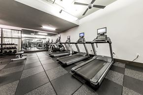 Austin apartment for rent - A gym with treadmills and elliptical machines.