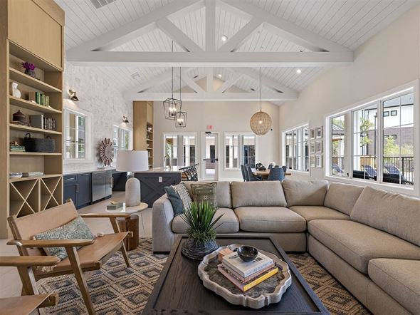 Austin apartment for rent - a living room with couches and a coffee table