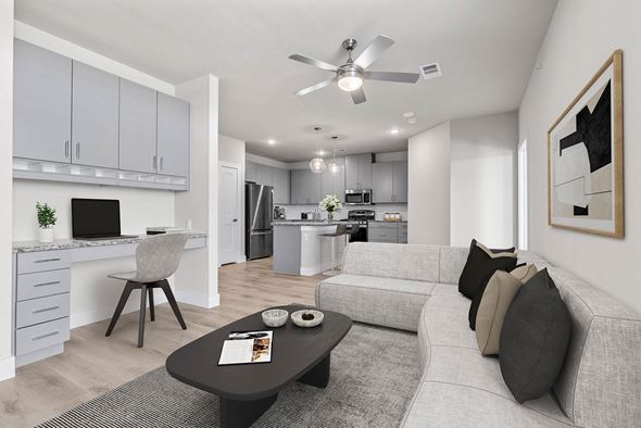 Leander apartment for rent - a living room with a couch and a coffee table