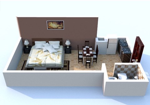 Floor plan for studio