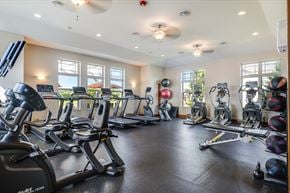 Oconomowoc apartment for rent - A spacious gym with a variety of exercise equipment.
