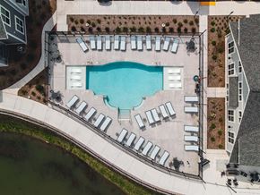 Oconomowoc apartment for rent - The Locklyn Apartments Aerial Pool View