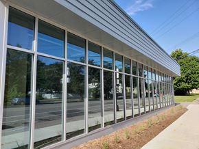 St. Paul apartment for rent - the side of a building with glass windows