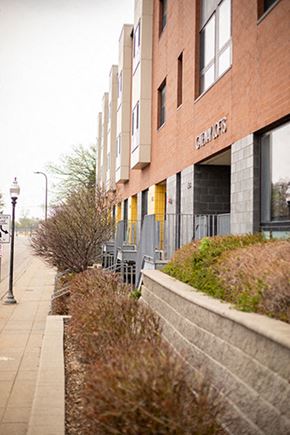 Minneapolis apartment for rent - Another photo of the front of Gateway Lofts apartments in North Minneapolis