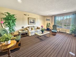 Minnetonka apartment for rent - A living room with a couch, chair, and potted plants.