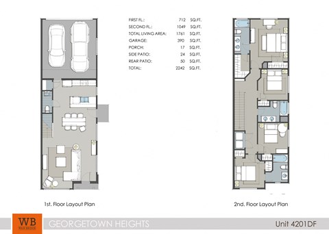Floor plan for 4 beds, 3.5 baths, 1766 sqft