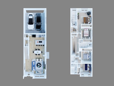 Floor plan for 4 beds, 3.5 baths, 1770 sqft