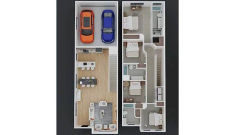 Floor plan for 4 beds, 3.5 baths, 1761 sqft