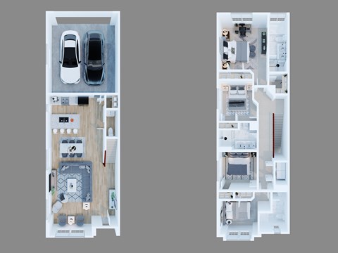 Floor plan for 4 beds, 3.5 baths, 1871 sqft