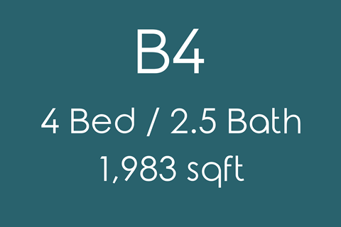 Floor plan for 4 beds, 2.5 baths, 1983 sqft