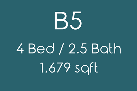 Floor plan for 4 beds, 2.5 baths, 1679 sqft