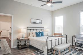 Montgomery townhouse for rent - Bedroom With Ceiling Fan at Lakeside Conroe, Montgomery, Texas