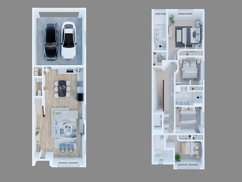 Floor plan for 4 beds, 3.5 baths, 1880 sqft