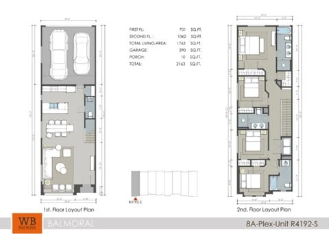 Floor plan for 4 beds, 3.5 baths, 1763 sqft