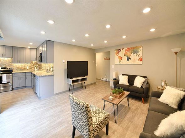 Groton apartment for rent - a living room with a couch and a television