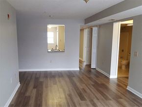 Norwich apartment for rent - an empty living room with hard wood floors and a mirror