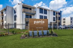 Dallas apartment for rent - View of Parea Oak Lawn Exterior Showing Sign and Newly Renovated Exteriors