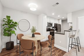 Martinez apartment for rent - A modern dining room with a round table and chairs.