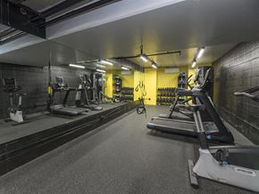 Alameda apartment for rent - A gym with treadmills and elliptical machines.