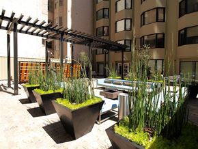 San Francisco apartment for rent - A patio with a pool and a pergola.