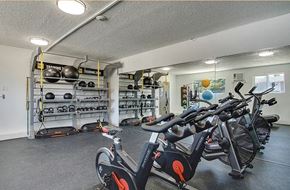 Sparks apartment for rent - a group of bikes parked in a garage