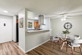Vancouver apartment for rent - A dining room with a table and chairs.