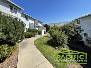 Ashland apartment for rent - a walkway between a row of houses