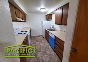 Phoenix apartment for rent - a kitchen with a stove and a refrigerator