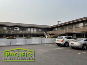 Medford apartment for rent - the parking lot of pacific rental properties