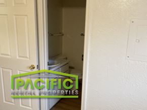 Ashland apartment for rent - a small bathroom with a toilet and a door