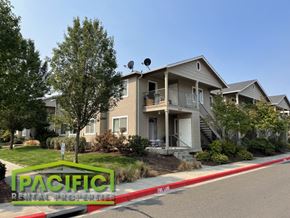 Medford apartment for rent - a house with a red and white curb in front of it