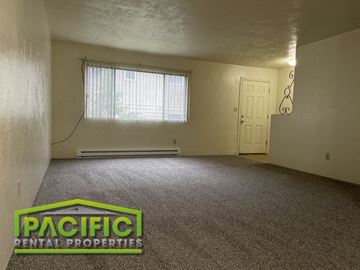 Ashland apartment for rent - the living room of a house with carpet and a window