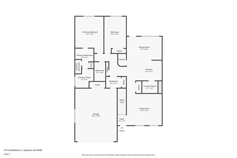 Floor plan for 3 beds, 3 baths, 2526 sqft