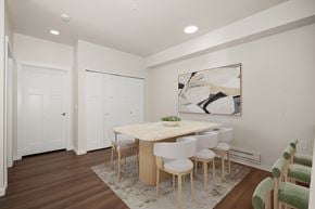 Spokane apartment for rent - A dining room with a table and chairs.
