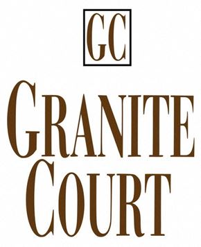 Spokane Valley apartment for rent - a logo with the words grand court in three different fonts
