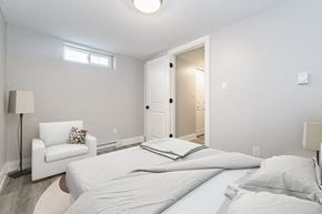 Galt East apartment for rent - a bedroom with a bed and a chair and a closet