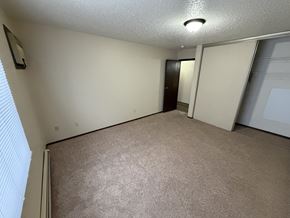 Bismarck apartment for rent - A room with a carpeted floor and a ceiling light.