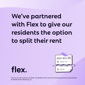 Flexible rent payment options through flex