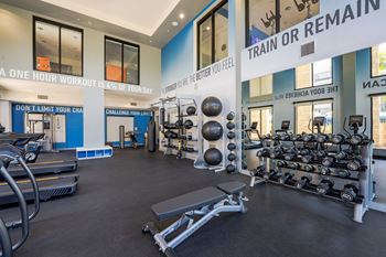 24-Hour dual fitness centers with free weights