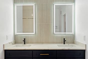 Designer matte black fixtures