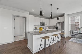 Kitchen islands in select units