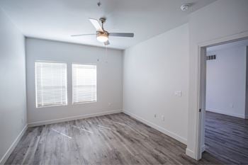 Hardwood-style flooring in select homes