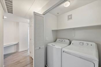 In-unit full-size washer and dryer