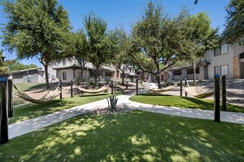 Courtyard with hammocks & outdoor games